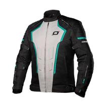 Jaqueta one titanium masculina cinza/verde moto