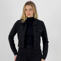 Jaqueta Ouzzare Jeans Curta Feminina