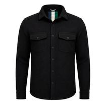 Jaqueta Overshirt Masculina Reserva Camisa Casual Fleece Damien Cor:PretoTamanho:M Jaqueta Overshirt Masculina Reserva Camisa Casual Fleece Damien Cor:PretoTamanho:M