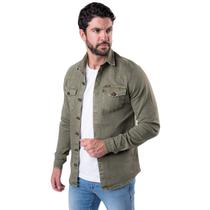 Jaqueta Overshirt MVCK Verde Militar Estonada