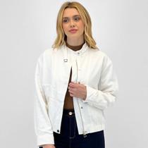 Jaqueta Pacific Blue Bomber em Tecido Oversized Feminina