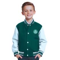 Jaqueta Palmeiras Moletom Varsity Infantil Juvenil Oficial