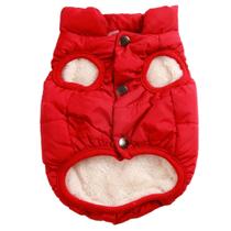 Jaqueta para cães Joydaog forrada de lã, quente de inverno, para cães pequenos, vermelha M