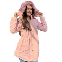 Jaqueta Parka De Inverno Feminina De Algodão Com Capuz Casaco - Natalia Store