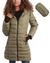 Jaqueta parka de inverno Steve Madden acolchoada para mulheres