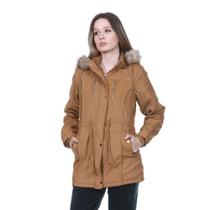 Jaqueta Parka Feminina Capuz Zíper Forrada Pelúcia Rf.1282 - Alive