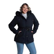 Jaqueta Parka Feminina Forrada Plus Size Inverno Intenso Neve Europa