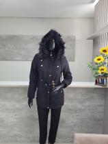 Jaqueta parka flanelada