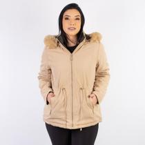 Jaqueta Parka Fluffly Reversível Com Capuz 80094