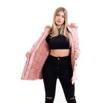 Jaqueta Parka Forrada Feminina Moda Plus Size Parca Grossa