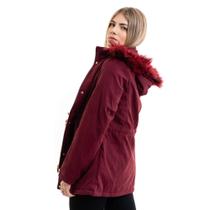 Jaqueta Parka Forrada Feminina Moda Plus Size Parca Grossa