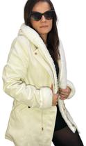 Jaqueta Parka Lã Batida Feminina De Inverno Papilloo