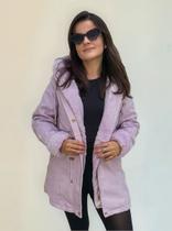 Jaqueta Parka Lã Batida Feminina De Inverno Papilloo Jaqueta Parka Lã Batida Feminina De Inverno Papilloo