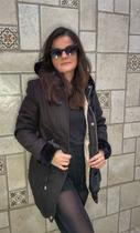 Jaqueta Parka Lã Batida Feminina De Inverno Papilloo Jaqueta Parka Lã Batida Feminina De Inverno Papilloo