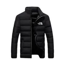 Jaqueta Parka Masculina De Inverno 2024, Moda Casual, Quente, Com Gola Alta, Zíper, À Prova De