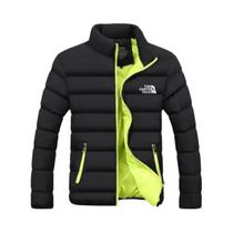 Jaqueta Parka Masculina De Inverno 2024, Moda Casual, Quente, Com Gola Alta, Zíper, À Prova De
