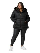 Jaqueta ParKa Plus Size Dupla Face Nylon/Peluciada Preta Jaqueta ParKa Plus Size Dupla Face Nylon/Peluciada Preta