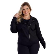 Jaqueta Parka Plus Size Feminina Tecido Bengaline Com Lycra