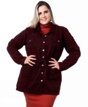 Jaqueta Parka Preta e Vinho Plus Size