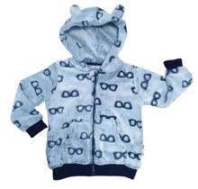 Jaqueta Peluciada Infantil Em Fleece Com Capuz de Orelinhas e Bolso Frontal Canguru - Zig Zig Zaa