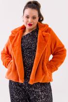 Jaqueta Plus Size Alícia Pelos Laranja Cess - EG - Laranja