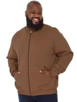 Jaqueta Plus Size Masculina Anistia Moletom Felpado Liso