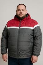 Jaqueta Plus Size Masculina Com Capuz Removível Confortável 0400 Jaqueta Plus Size Masculina Com Capuz Removível Confortável 0400
