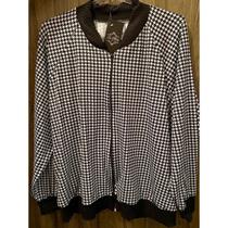Jaqueta Plus Size Pied de Poule.