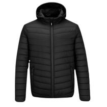 Jaqueta Puffer Bobojaco Masculina Casaco Corta Vento Acolchoada Impermeável Bolsos Capuz Removível