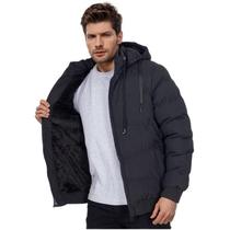 Jaqueta Puffer Bobojaco Masculino Pelunciado Impermeável Casaco Metalassê