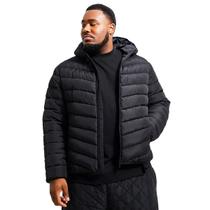 Jaqueta Puffer Bobojaco Plus Size Masculino Quente Confortável Estilo Casual Relaxado