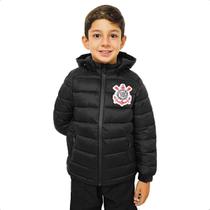Jaqueta puffer capuz infantil corinthians