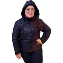 Jaqueta Puffer Casaco Blusa Bobojaco Feminina Plus Size Com Capuz