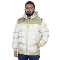 Jaqueta Puffer com Capuz e Bolso Masculino Dixie Caqui