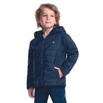 Jaqueta puffer com capuz infantil menino