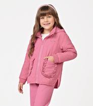 Jaqueta Puffer com Capuz Trick Nick Rosa Jaqueta Puffer com Capuz Trick Nick Rosa