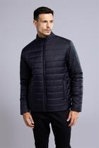 Jaqueta Puffer com Zíper - Preto