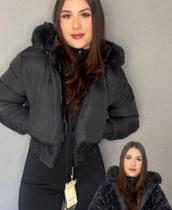 Jaqueta puffer dupla face