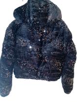 Jaqueta Puffer Feminina Bobojaco Coberta por Paetê