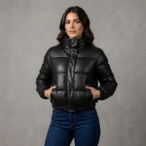 Jaqueta Puffer Feminina Courinho Forrada com Pelinhos Jaqueta Puffer Feminina Courinho Forrada com Pelinhos