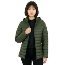 Jaqueta Puffer Feminina Facinelli Inverno Frio Com Capuz