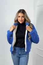 Jaqueta Puffer Feminina Kate em Sherpa Lurex