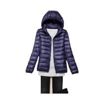 Jaqueta Puffer Feminina plus Size 15 Cores 5XL 6XL 7XL Leve E Compactável Com Capuz Para Primavera E