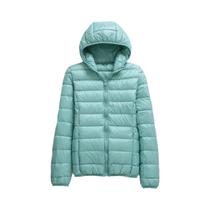 Jaqueta Puffer Feminina plus Size Com Capuz, Leve E Quente, Casaco Curto De Plumas De Pato Branco