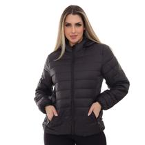 Jaqueta Puffer Feminino Casaco Gominhos Moda Inverno Com Capuz Super Comfort Estilo Tendência Fashion Luxo - 5 Estilo