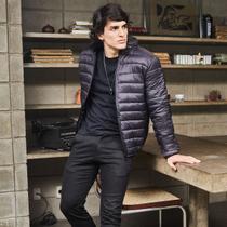 Jaqueta Puffer Impermeável Masculina Capuz