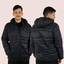 Jaqueta Puffer Impermeável Masculina Com Capuz Removível
