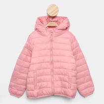 Jaqueta Puffer Infantil Hering Kids Básica com Capuz