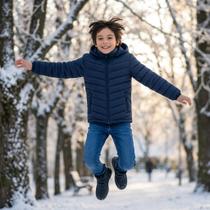 Jaqueta Puffer Infantil Juvenil Casaco Menino com Touca Jaqueta Puffer Infantil Juvenil Casaco Menino com Touca