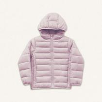 Jaqueta Puffer Infantil Menina Com Capuz Lilás- Fakini
